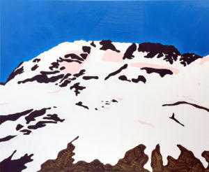 Piz Rosatsch at night | 2017 | 70x85 cm | oil on canvas