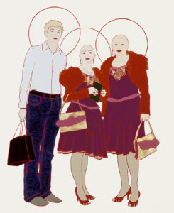 Eva, Adele and me | 2008 | 210x170 cm | oil on canvas